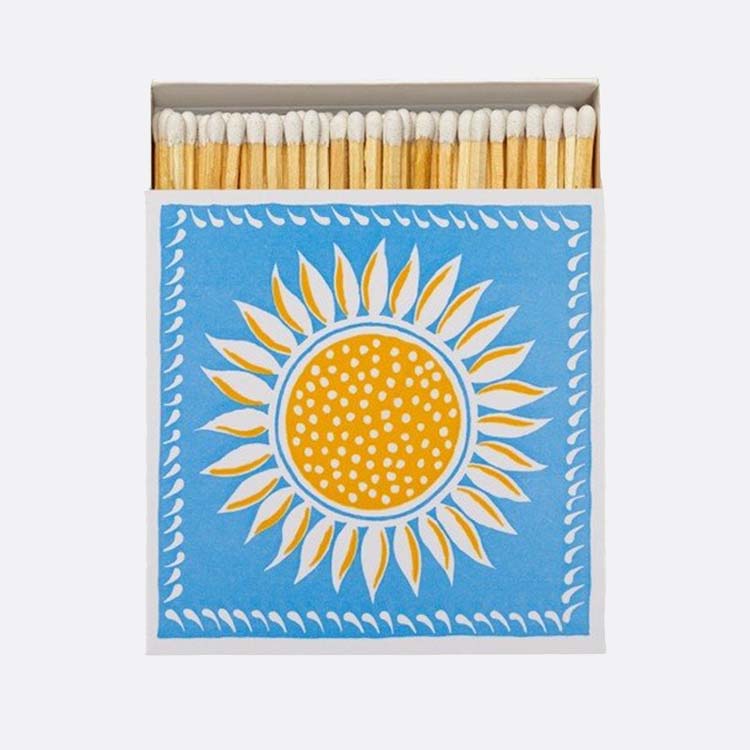 Caja cuadrada de cerillas Ariana Sunflower
