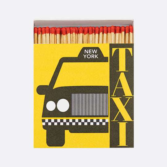 Caja cuadrada de cerillas NYC Taxi